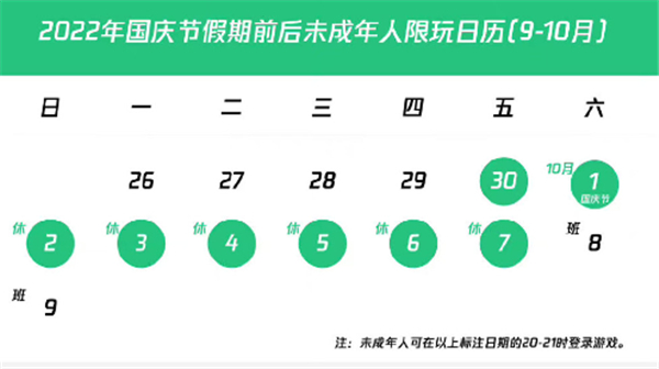 英雄联盟手游2022国庆未成年人限玩时间是多少