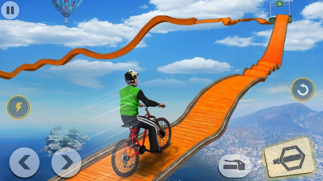 疯狂自行车特技赛3D游戏截图-2