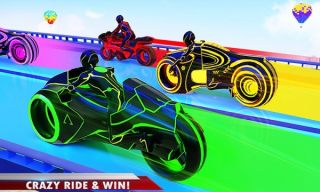 霓虹赛车坡道(Light Bike Stunt)游戏截图-3